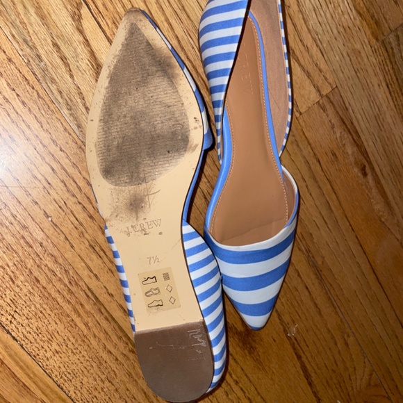 J.crew blue and white striped flats (sz 7) - Picture 3 of 3